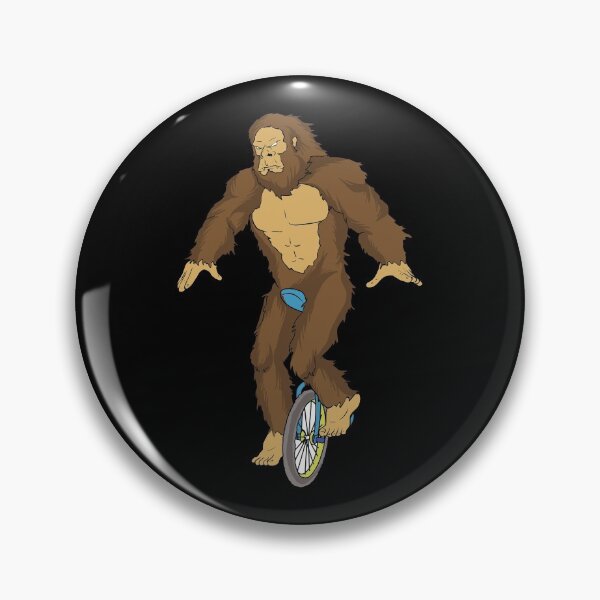Item preview, UNICYCLE / BIGFOOT: Grumpy Bigfoot Riding Unicycle Sasquatch Yeti Wild Beast Gift Idea designed and sold by SimonGs.