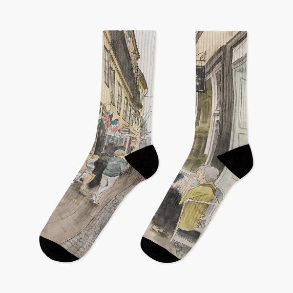 Item preview, Watercolor Denmark, Europe Alleyway designed and sold by KileyRae.