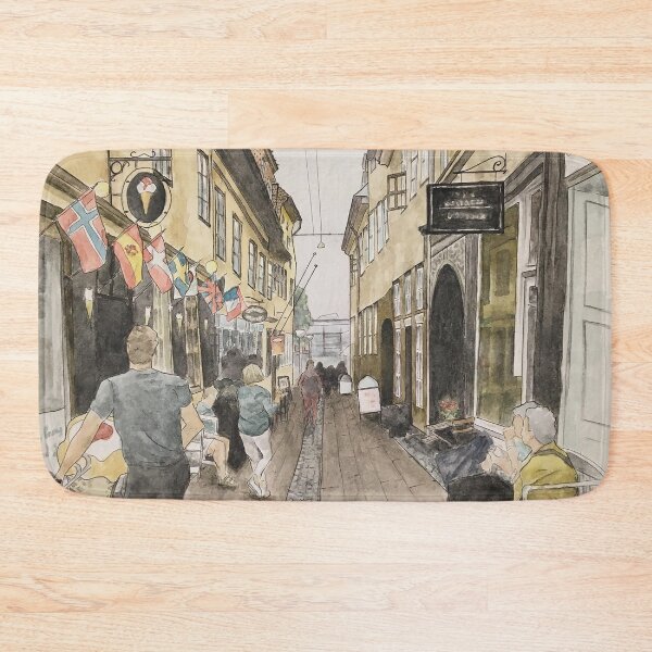 Item preview, Watercolor Denmark, Europe Alleyway designed and sold by KileyRae.