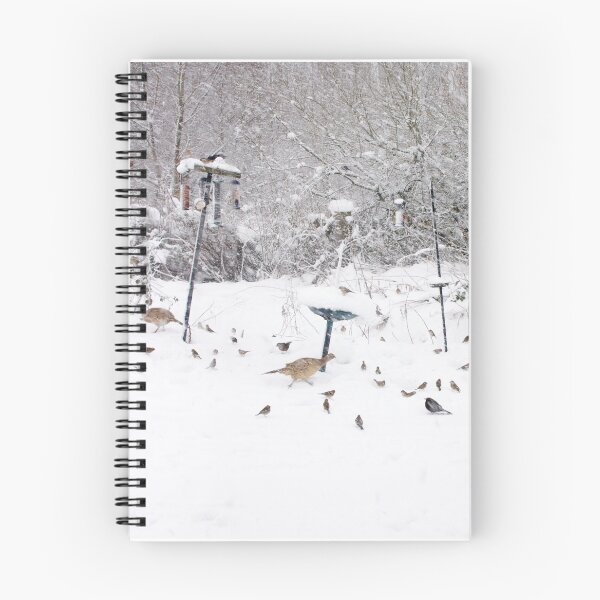 Item preview, New Year's Dinner, winter bird scene in Scotland  designed and sold by Latch Farm  Studios.