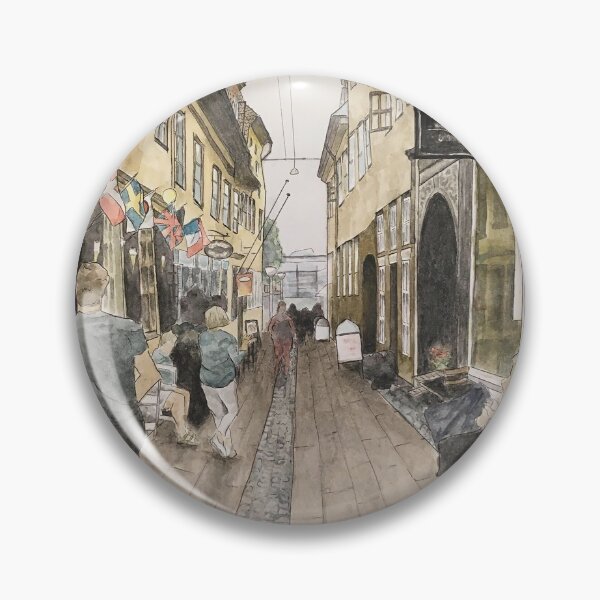 Item preview, Watercolor Denmark, Europe Alleyway designed and sold by KileyRae.