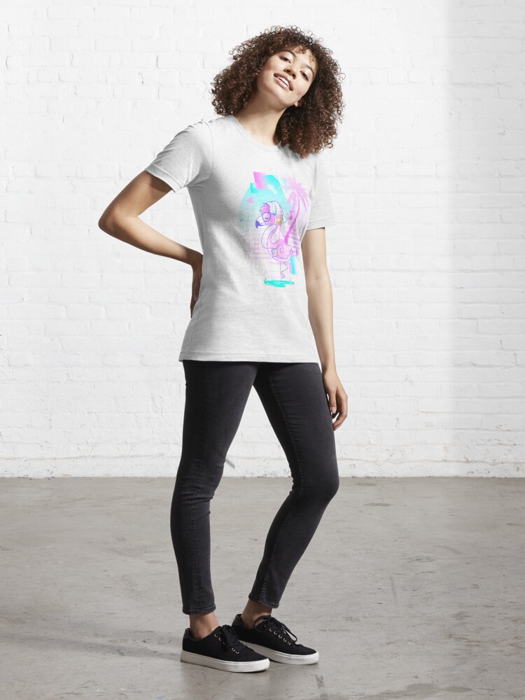 Thumbnail 4 of 7, Essential T-Shirt, Retro Flamingo designed and sold by Donnie Art.