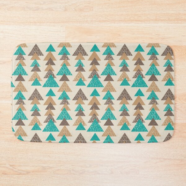 Item preview, Abstract brown and turquoise pattern of triangels designed and sold by izumaolya.
