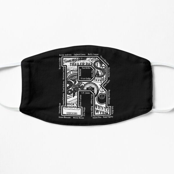 Tout à propos de Riverdale Cluttered "R" (police blanche) Masque sans plis