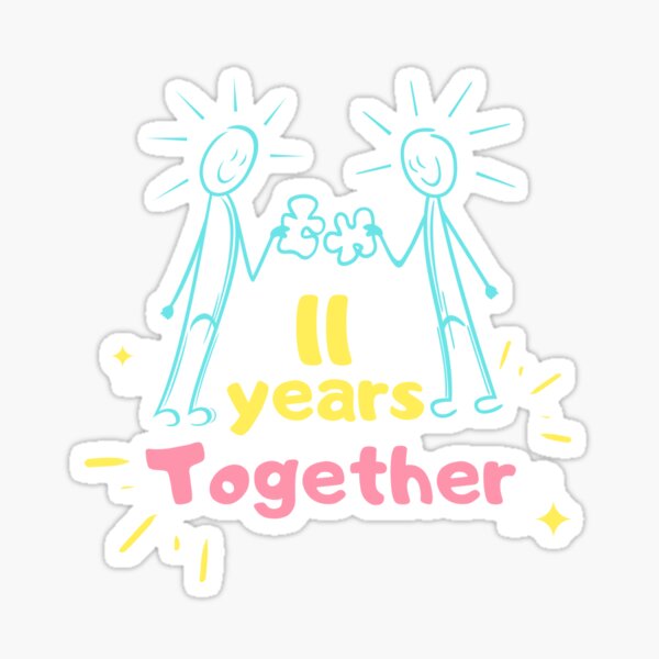 Stickers Sur Le Theme 11e Anniversaire De Mariage Redbubble