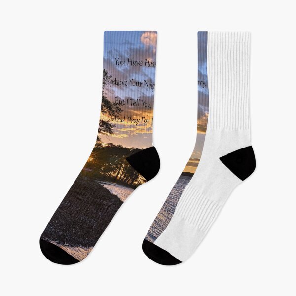 Item preview, Winter Sunset On Lake Murray South carolina Matthew 5:43-44 designed and sold by LisaWootenPhoto.