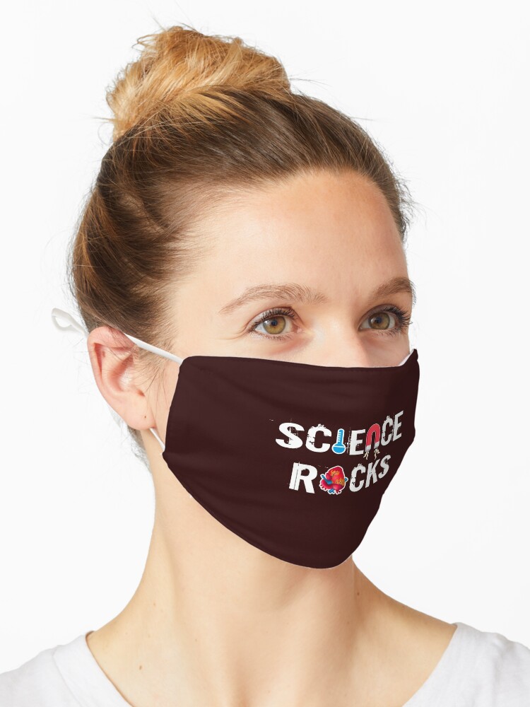 Top Science Rocks Teacher Student Gift Design Mask By Lgamble Redbubble