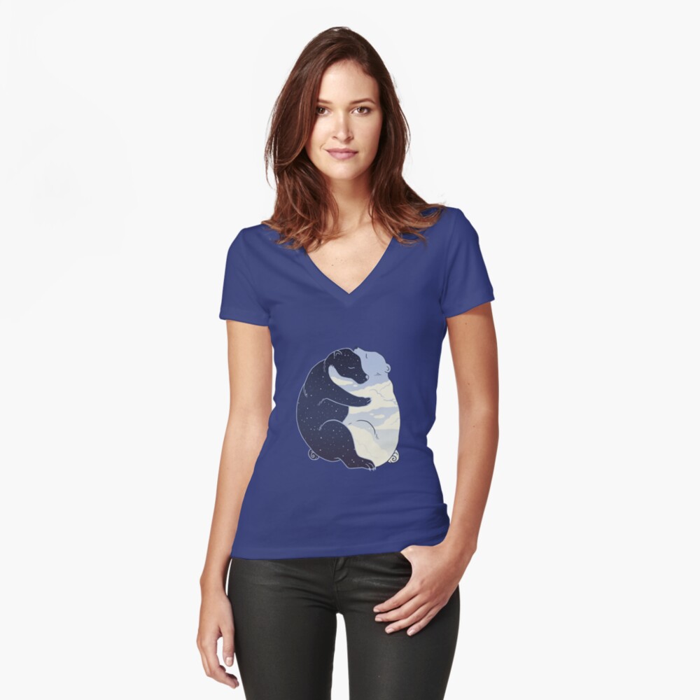 Item preview, Fitted V-Neck T-Shirt designed and sold by beesants.
