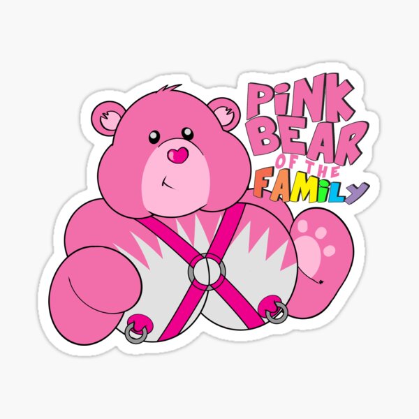 Pink Bear Of The Family Sticker