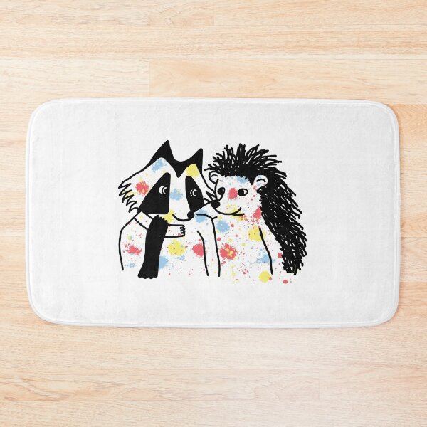 Item preview, hedgehog and raccoon  designed and sold by dora6.