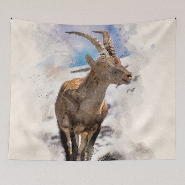 Item preview, Young Ibex Watercolor designed and sold by lugamor.