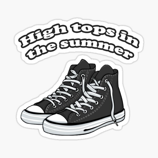 High tops in the summer (Summer Bummer) Sticker