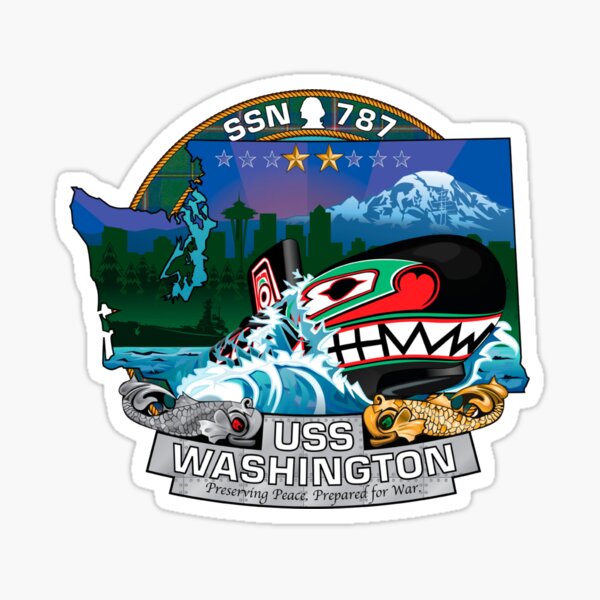 Item preview, SSN-787 USS Washington Crest designed and sold by Nikki SpaceStuffPlus.