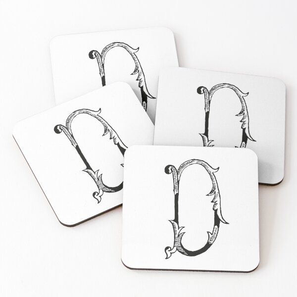 Item preview, Antique Black and White Monogram D designed and sold by Vintage-TM.