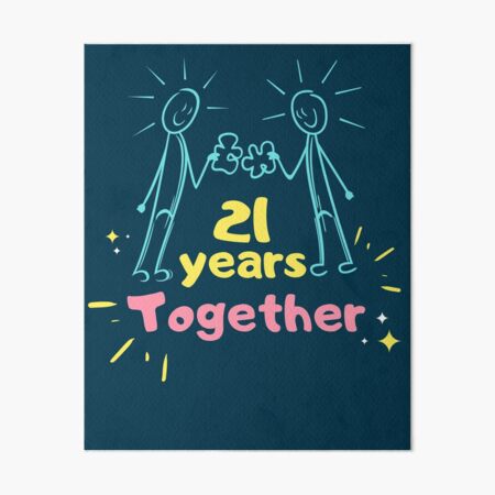 Impression Rigide 21e Anniversaire De Mariage Cadeau Pour Lui Ses 21 Ans Ensemble 21e Annee De Mariage Anniversaire Drole Couple Correspondant Par Stella1 Redbubble