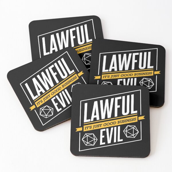 Item preview, Character Alignment Quotes - Lawful Evil designed and sold by Meta Cortex.