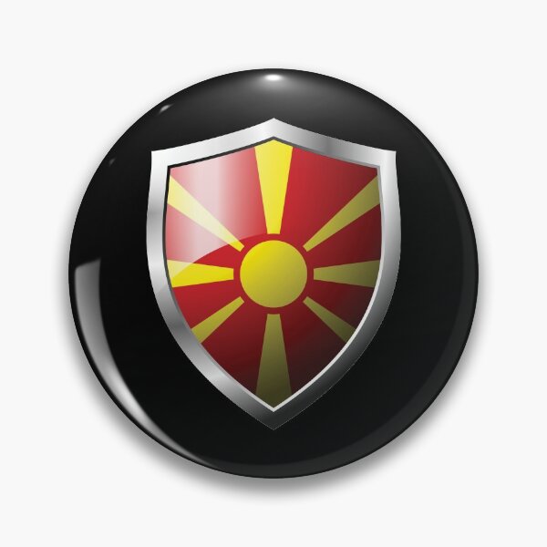 Item preview, Strong North Macedonia Flag Shield Country designed and sold by HelloFromAja.