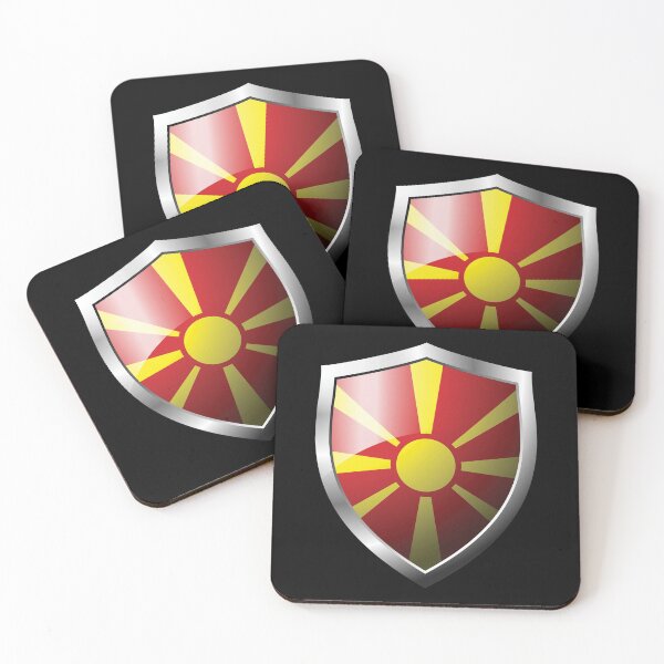 Item preview, Strong North Macedonia Flag Shield Country designed and sold by HelloFromAja.