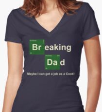 Breaking Dad Women's Fitted V-Neck T-Shirt
