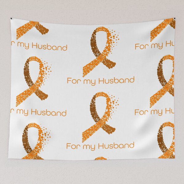 Item preview, Mask of Multiple Sclerosis (MS) awareness ribbon - I'm supporting you my Husband designed and sold by MustaFighter.