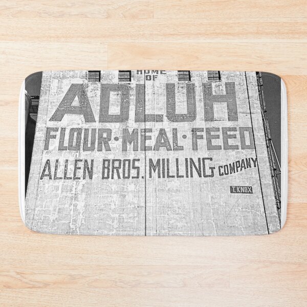 Item preview, Home Of Adluh Flour Meal Feed Mill Columbia SC Black And White designed and sold by LisaWootenPhoto.