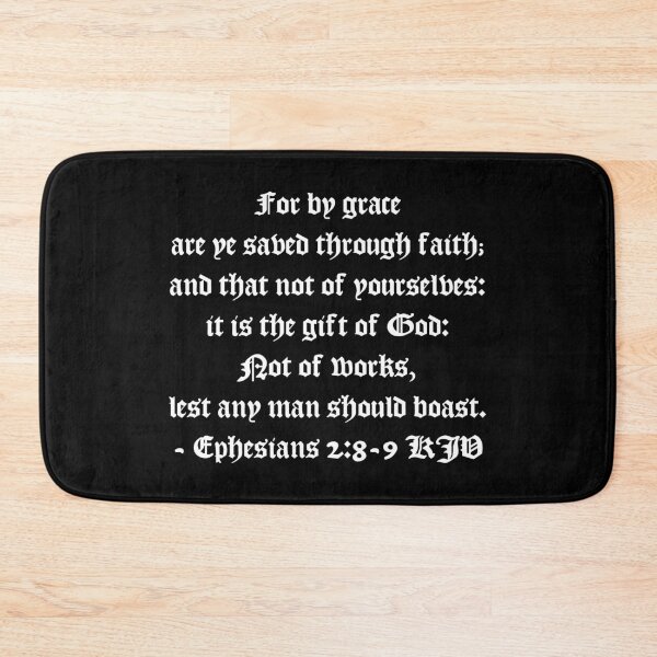 Item preview, Ephesians 2:8-9 KJV - AV 1611 Style White Print designed and sold by VerShirts.