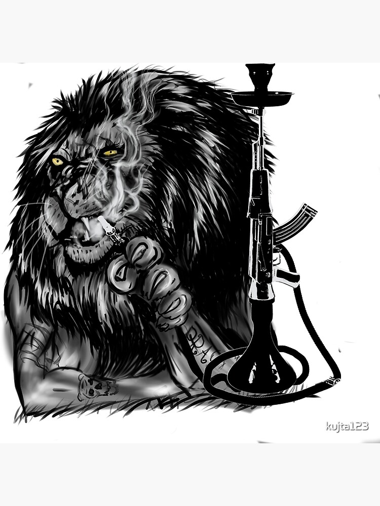 “lion smoke " Poster by kujta123 | Redbubble