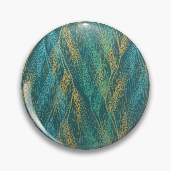Item preview, Wheat ears lacy seamless pattern blue green emerald yelow sienna beige. Wild herbs. Wild life designed and sold by Yulia Chepurova.