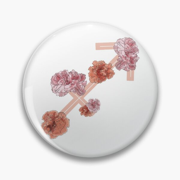 Item preview, Sagittarius Zodiac Symbol with Pink and Orange Carnations designed and sold by allyyxoxo.