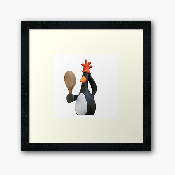 Wallace and gromit Feathers McGraw penguin Framed Art Print