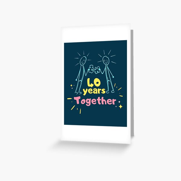 Aniversario 40 años regalos de boda para pareja, Sr. y Sra., Esposa, amantes, día de San Valentín. Tarjetas de felicitación