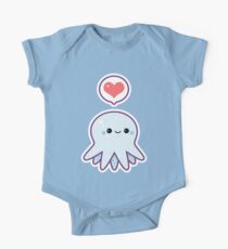 Cute Blue Octopus One Piece - Short Sleeve