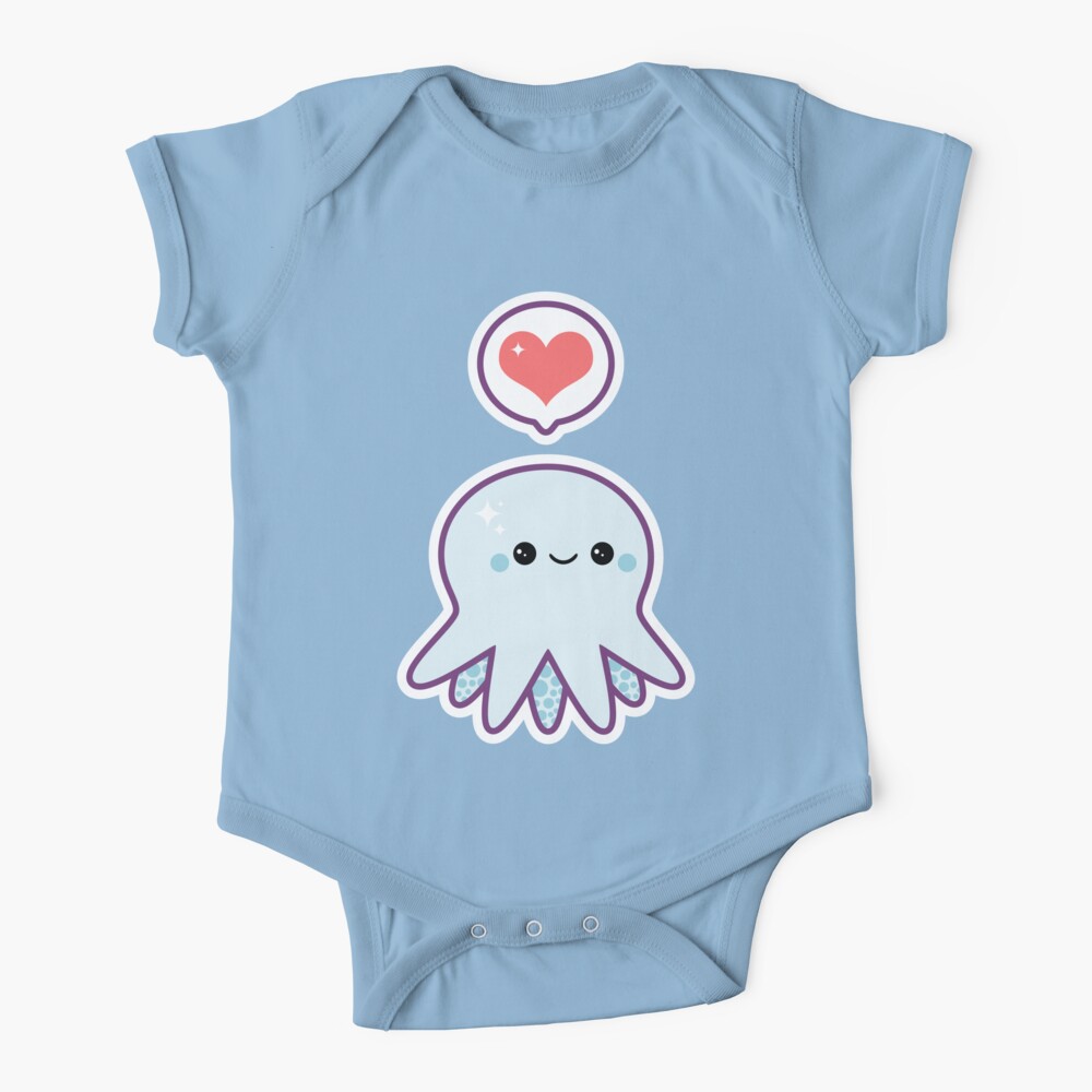 Cute Blue Octopus Baby One-Piece