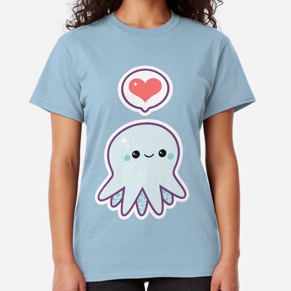 Cute Blue Octopus Classic T-Shirt
