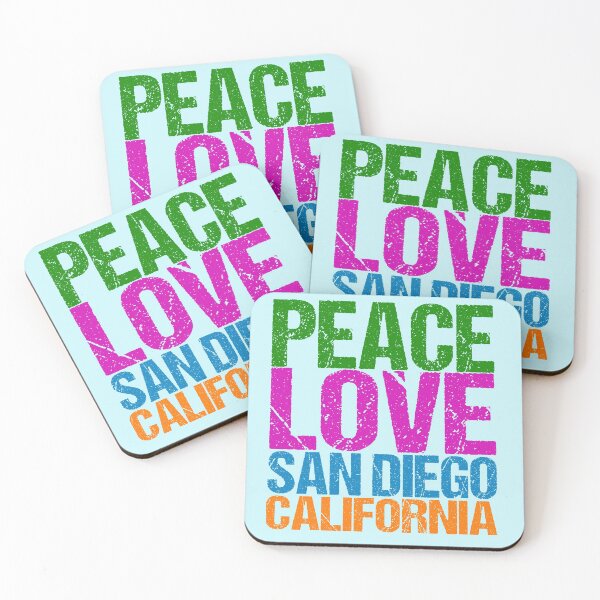 Item preview, Peace Love San Diego California designed and sold by Epic Love Designs.