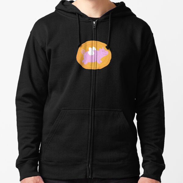 Peggy Pig Goes Flying Zipped Hoodie