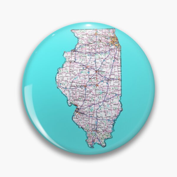 Item preview, Hoja de ruta de Illinois designed and sold by Havocgirl.