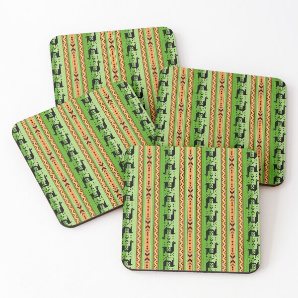 Item preview, Llamas_Green and Orange designed and sold by miavaldez.