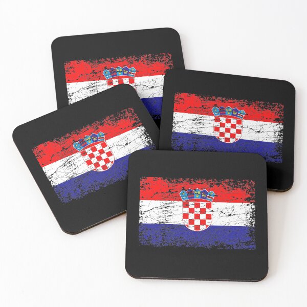 Item preview, Croatia Croatian flag flag used look designed and sold by GeogDesigns.