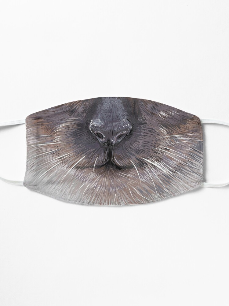 Mask, Siamese Cat Face Mask designed and sold by CatharineJo