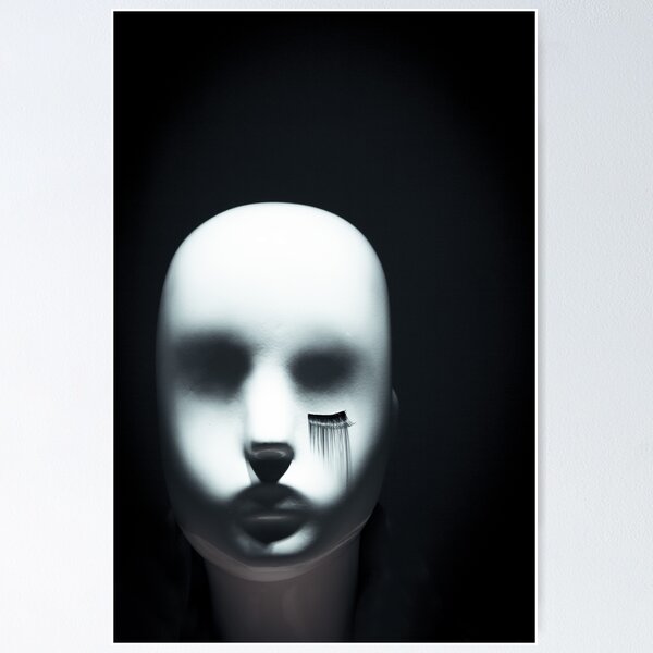 Item preview, Female white mannequin head are eyelashes only in one eye designed and sold by GemaIbarra.