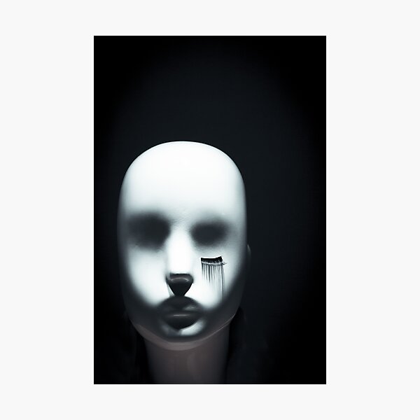 Item preview, Female white mannequin head are eyelashes only in one eye designed and sold by GemaIbarra.
