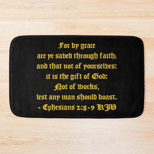 Item preview, Ephesians 2:8-9 KJV - AV 1611 Style Gold Print designed and sold by VerShirts.