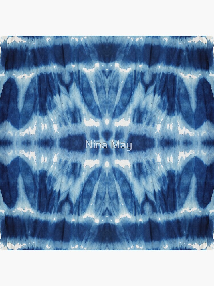 Thumbnail 3 of 3, Sticker, Tie-Dye Blues Twos designed and sold by ninabmay.