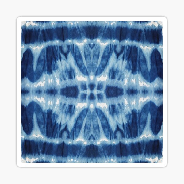 Tie-Dye Blues Twos Sticker