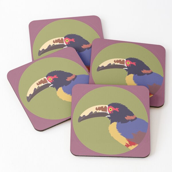 Item preview, Collared aracari exotic bird in the rainforest at sunset designed and sold by Mauricio Acosta.