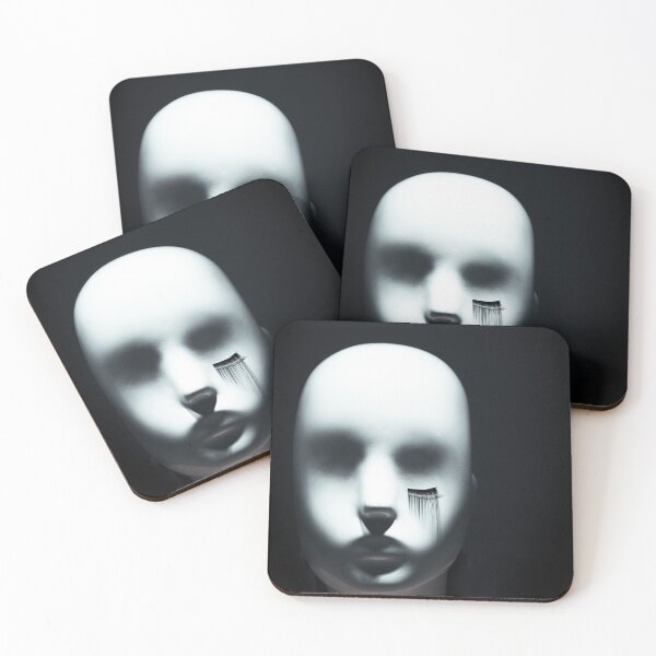 Item preview, Female white mannequin head are eyelashes only in one eye designed and sold by GemaIbarra.