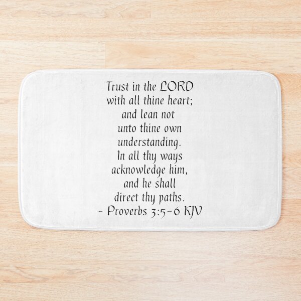 Item preview, Proverbs 3:5-6 KJV - Black Print designed and sold by VerShirts.