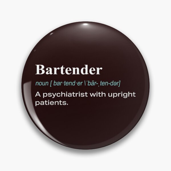 Item preview, Funny Bartender Funny Gift Definition on dark designed and sold by LGamble12345.