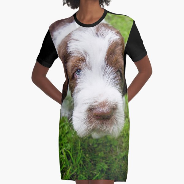 Hello up there Spinone puppy Graphic T-Shirt Dress